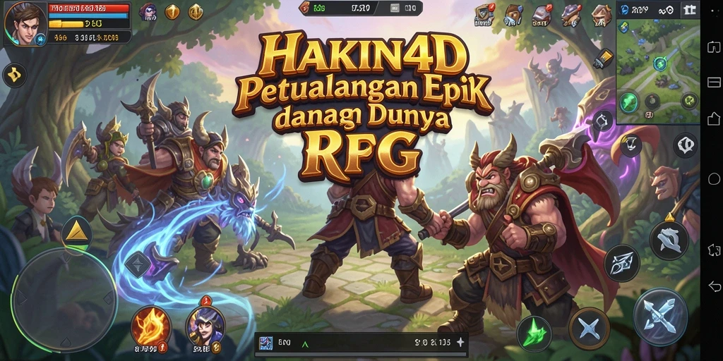 Tampilan gameplay HAKIN4D yang menakjubkan dalam dunia RPG.