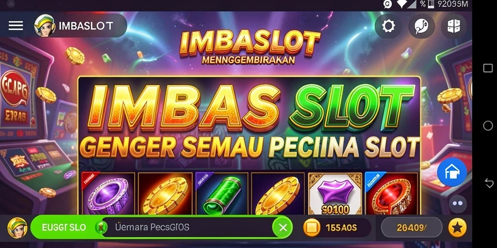 Tampilan gameplay IMBASLOT menampilkan keseruan permainan slot yang memikat.