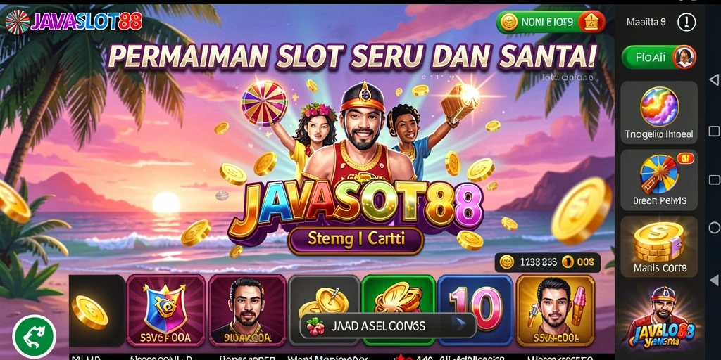 Screenshot utama <strong>JAVASLOT88</strong> menunjukkan momen seru saat bermain slot.