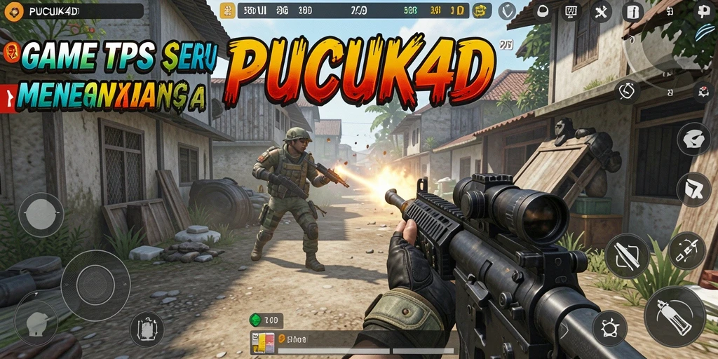Tampilan gameplay seru dengan aksi tembak-menembak intens.
