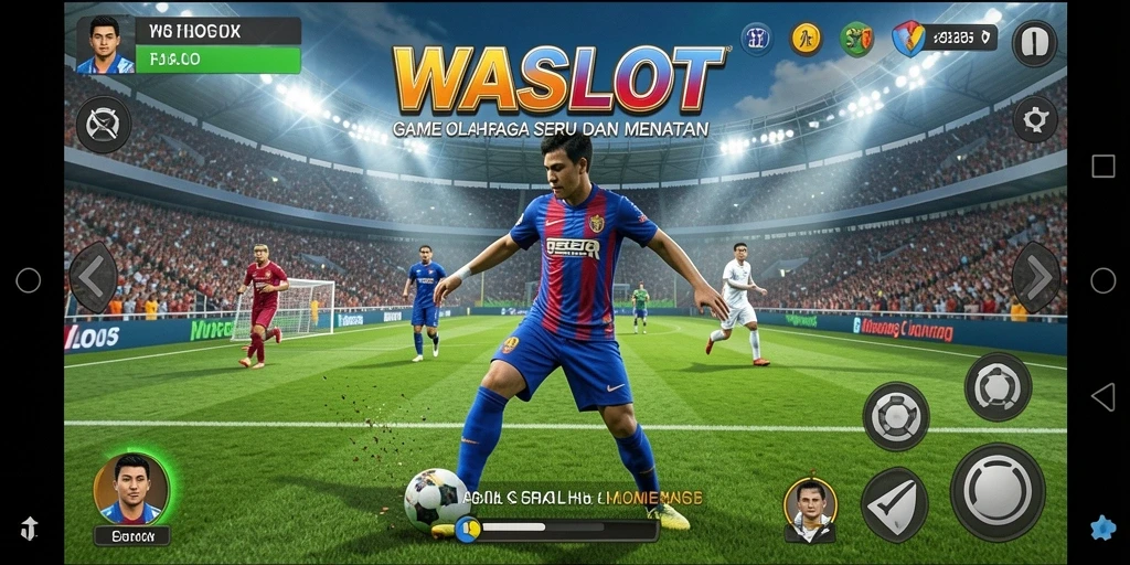 Screenshot gameplay WASLOT yang menampilkan aksi olahraga yang mendebarkan.