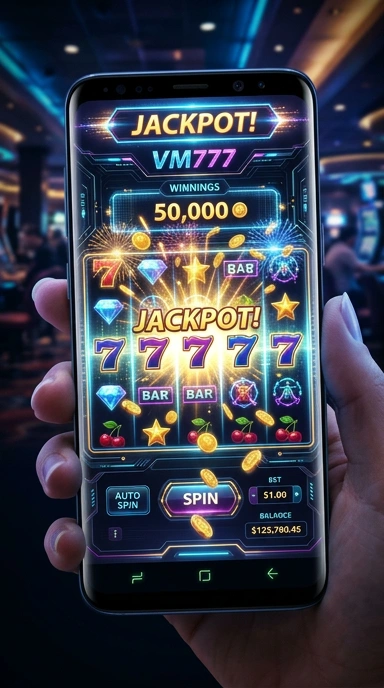 Tampilan antarmuka pengguna vm777 yang sederhana dan mudah dinavigasi.